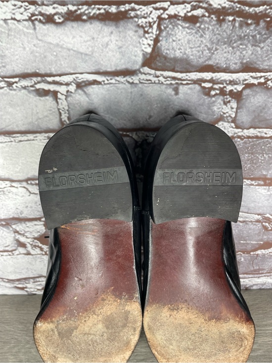 VTG Florsheim Black Patent Leather Oxford Lace Up Dress Shoes Men’s Sz 9.5D US main image 2